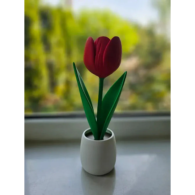 Figura Decorativa Tulipan En Maceta 2