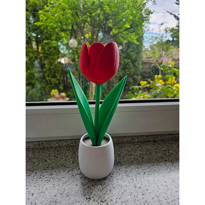 Figura Decorativa Tulipan En Maceta 3