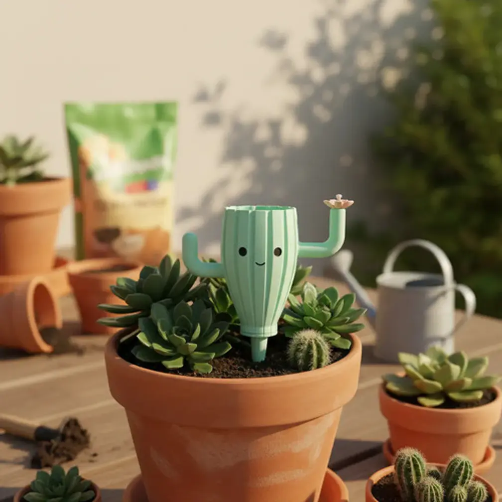 Globo De Riego Para Plantas Goteo Diseño Cactus Prints Patro 1