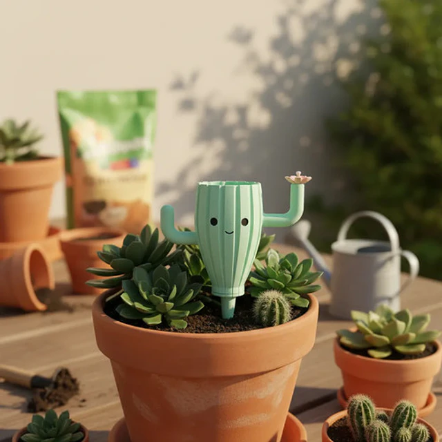 Globo De Riego Para Plantas Goteo Diseño Cactus Prints Patro