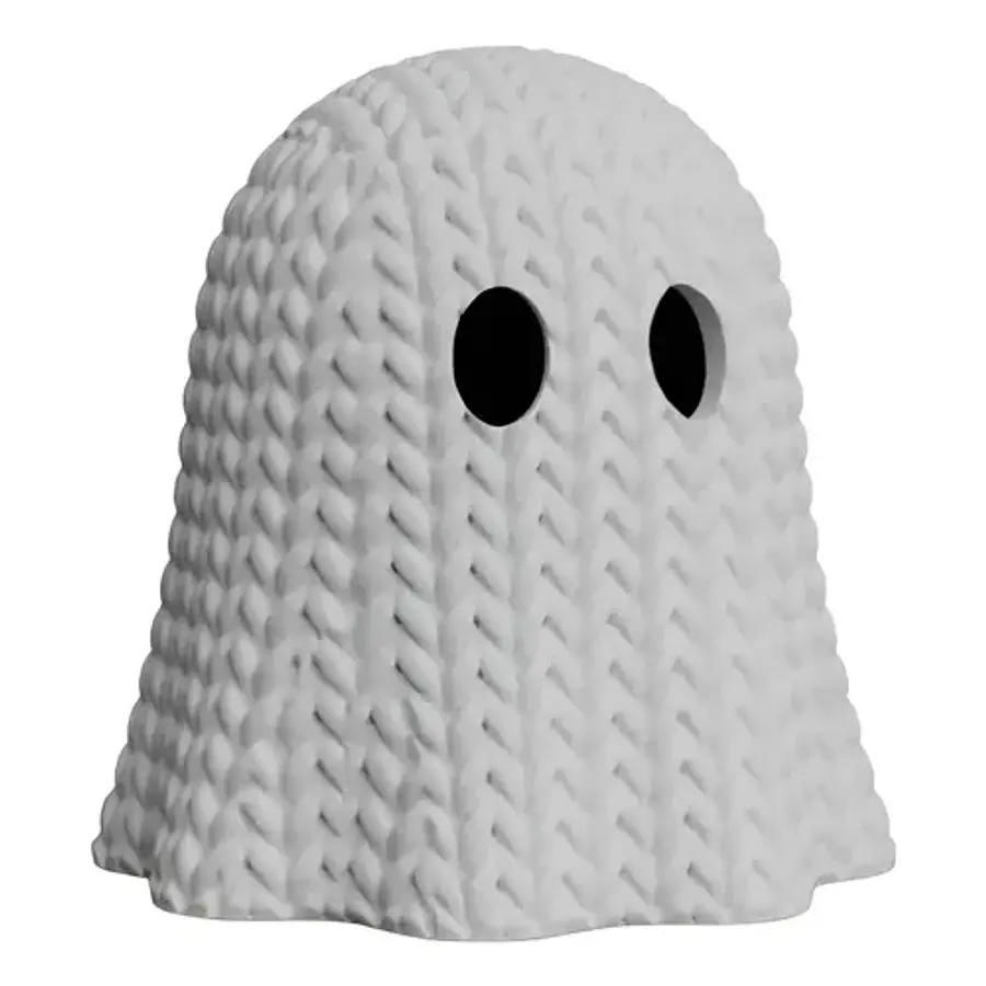 Mini Figura - Fantasma Estilo Tejido