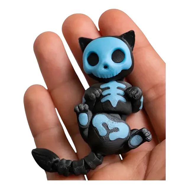 Mini Figura - Gato Esqueleto
