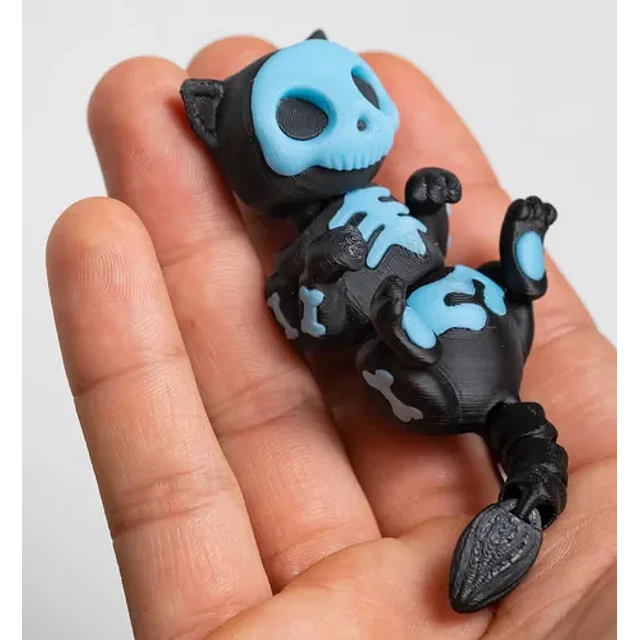 Mini Figura - Gato Esqueleto