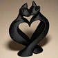 Figura Decorativa De Gatos - Miniatura 3