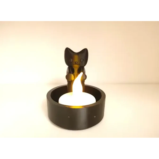 Portavelas Con Forma De Gato 2