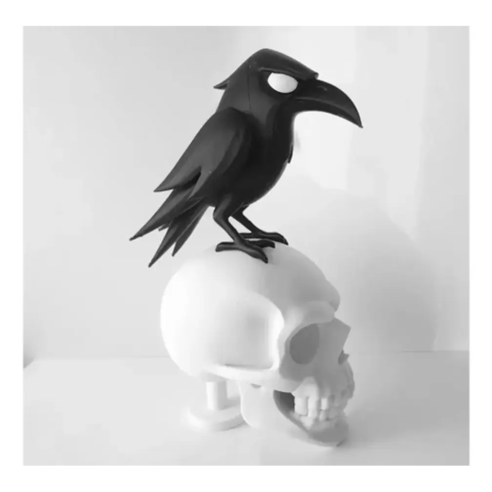 Decoración Minimalista - Cuervo Y Calavera 4
