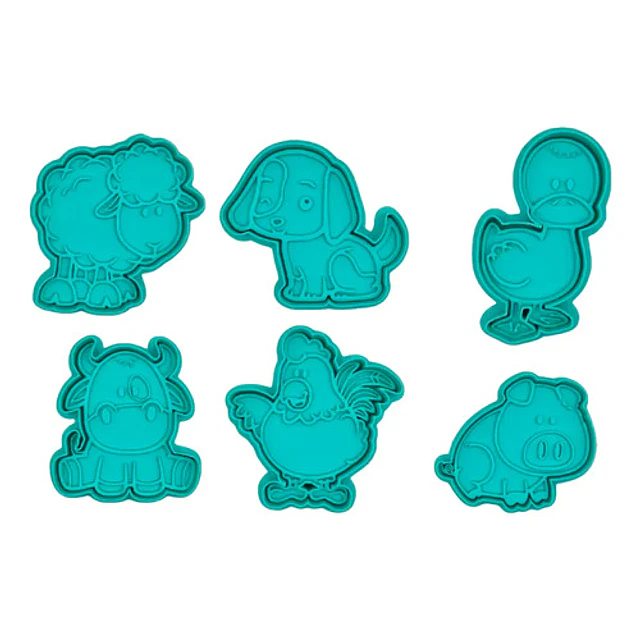 Cortador De Galletas - Animales De Granja (pack 6 Un)