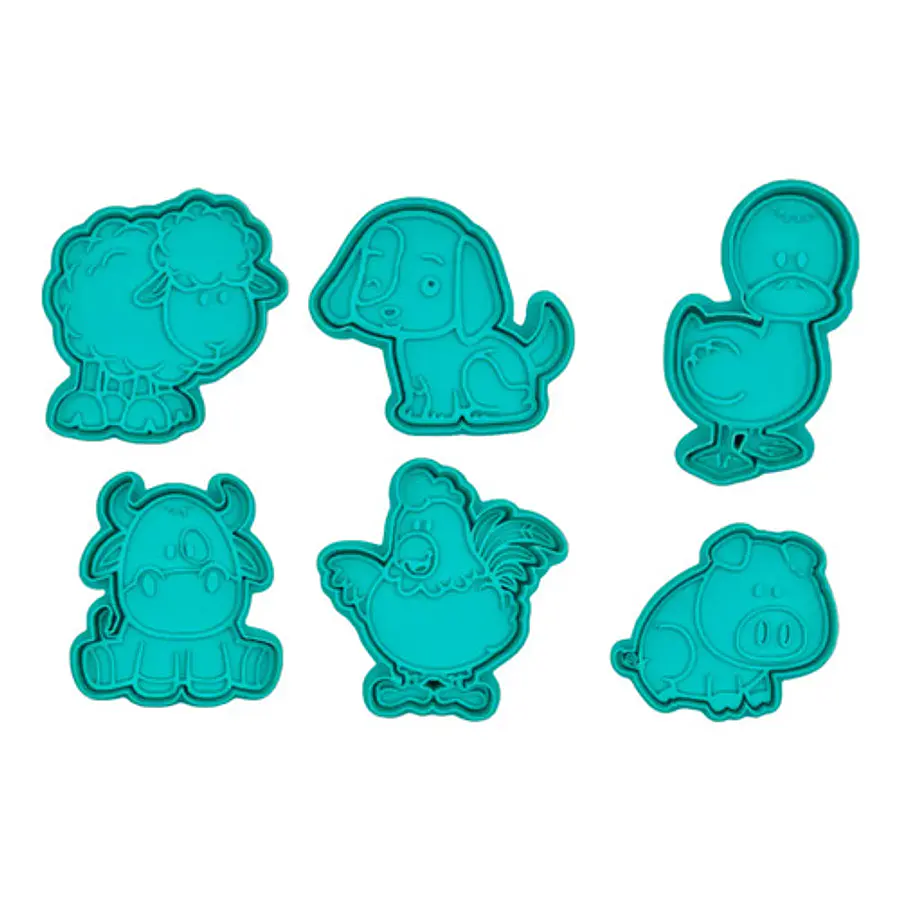 Cortador De Galletas - Animales De Granja (pack 6 Un)