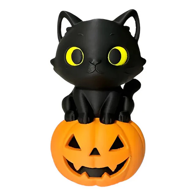 Decoración Halloween - Gato Con Calabaza