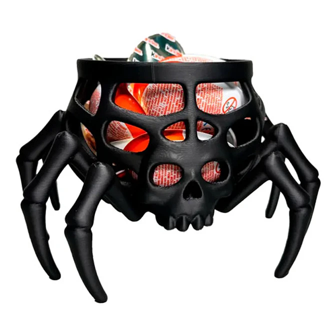 Cuenco Para Dulces Halloween - Calavera Araña 1