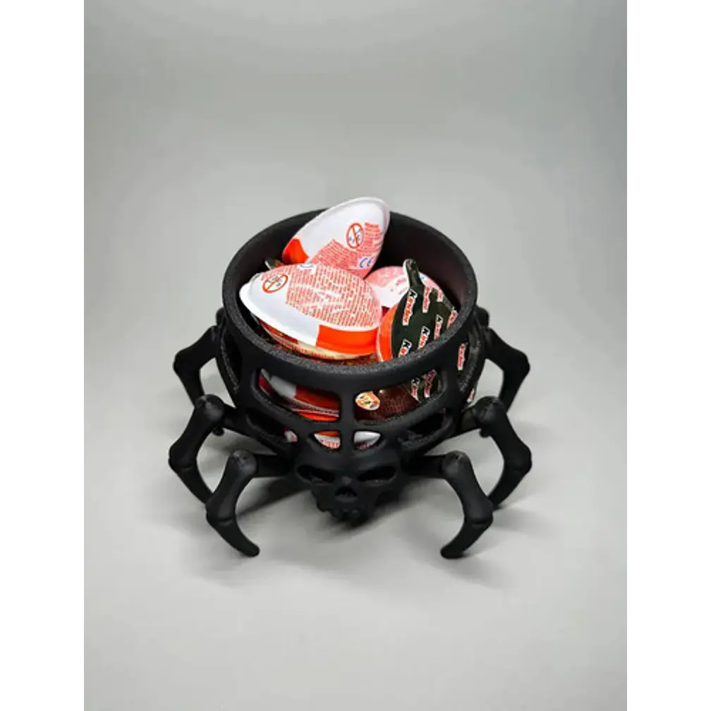 Cuenco Para Dulces Halloween - Calavera Araña 4