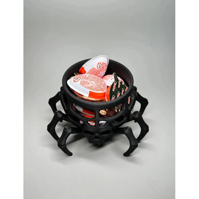 Cuenco Para Dulces Halloween - Calavera Araña 4