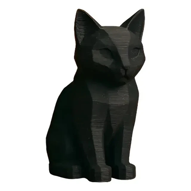 Gato Negro Estilo Poligonal - Decoración Fiesta Halloween