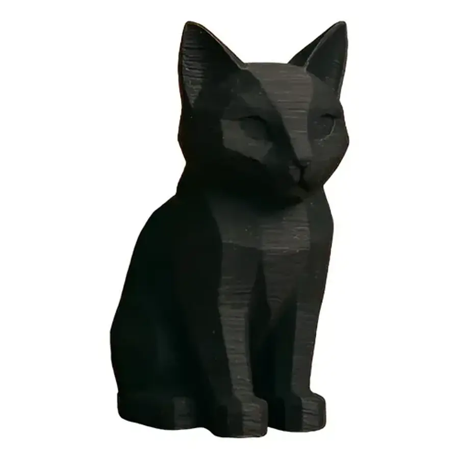 Gato Negro Estilo Poligonal - Decoración Fiesta Halloween