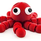 Llavero Flexible De Pulpo Chistoso - Miniatura 1