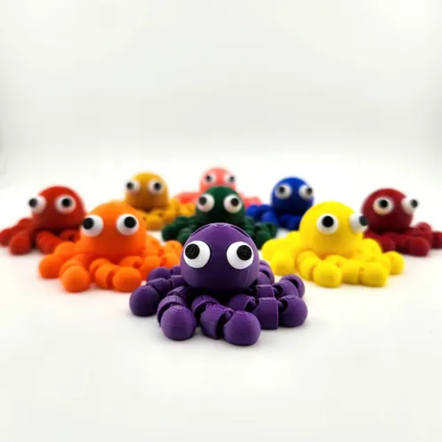 Llavero Flexible De Pulpo Chistoso