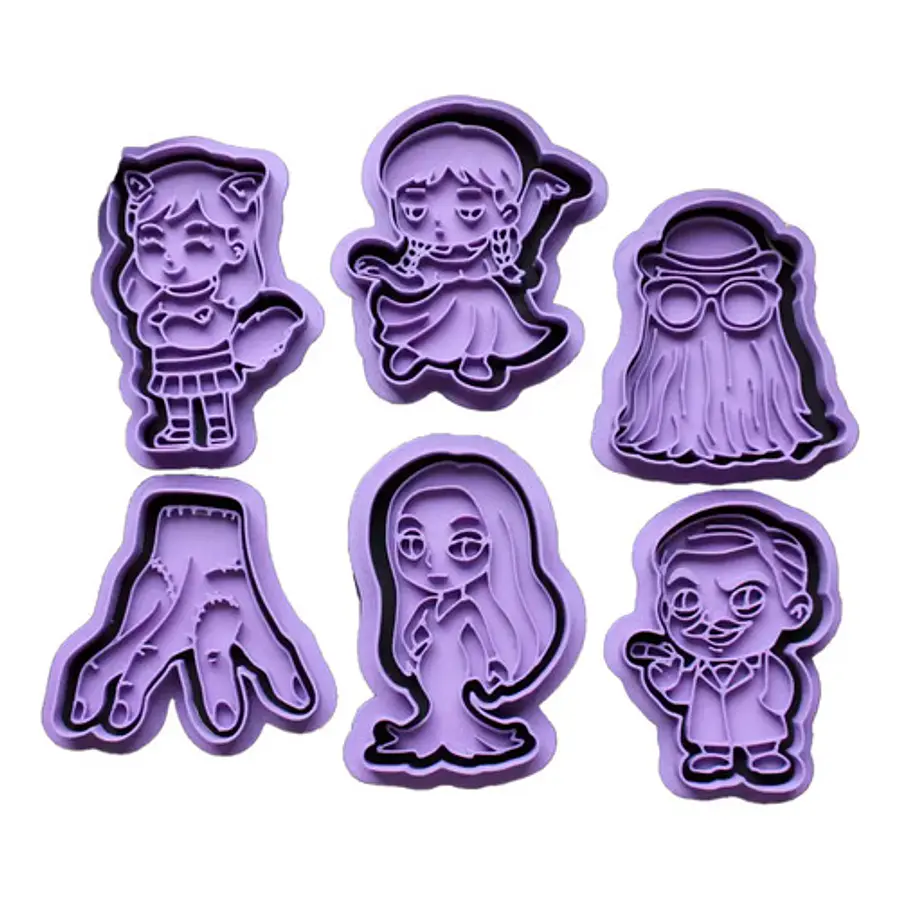 Cortador De Galleta - Familia Addams (pack 6 Un)