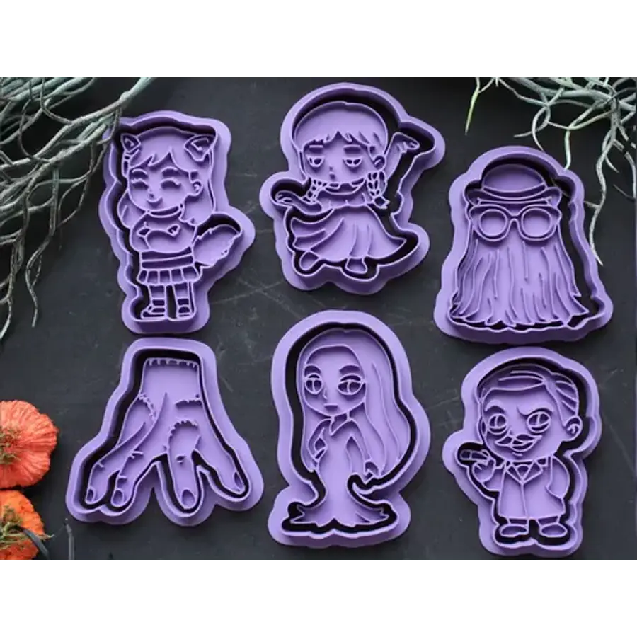 Cortador De Galleta - Familia Addams (pack 6 Un)