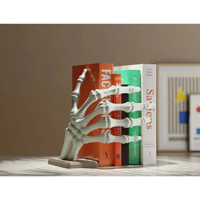 Decoración Sujeta Libros - Mano Esqueleto