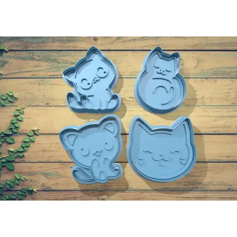 Cortador De Galleta - Gatos (pack 4 Un) 2