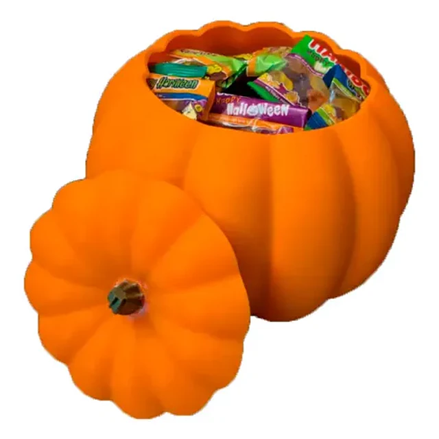 Decoración Cuenco Para Dulces Halloween - Calabaza Con Tapa