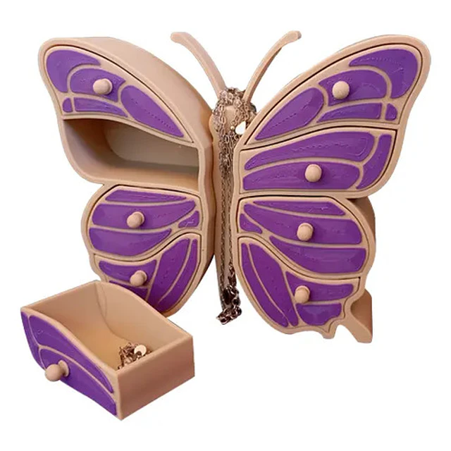 Joyero Con Cajón De Mariposa
