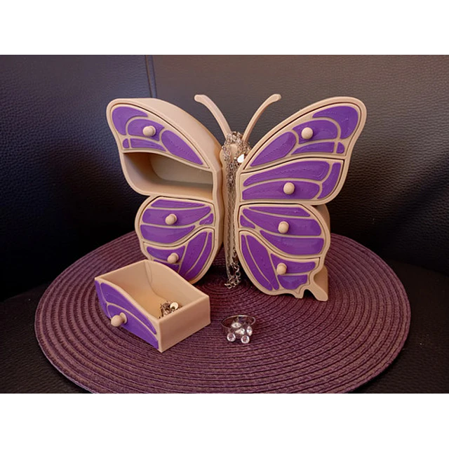 Joyero Con Cajón De Mariposa