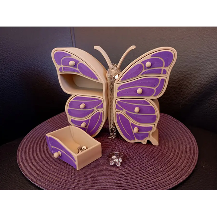 Joyero Con Cajón De Mariposa