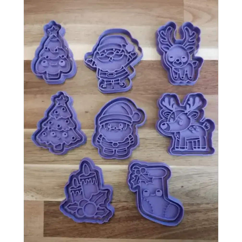 Cortadores De Galletas Navideño Kawaii (pack 8) 2