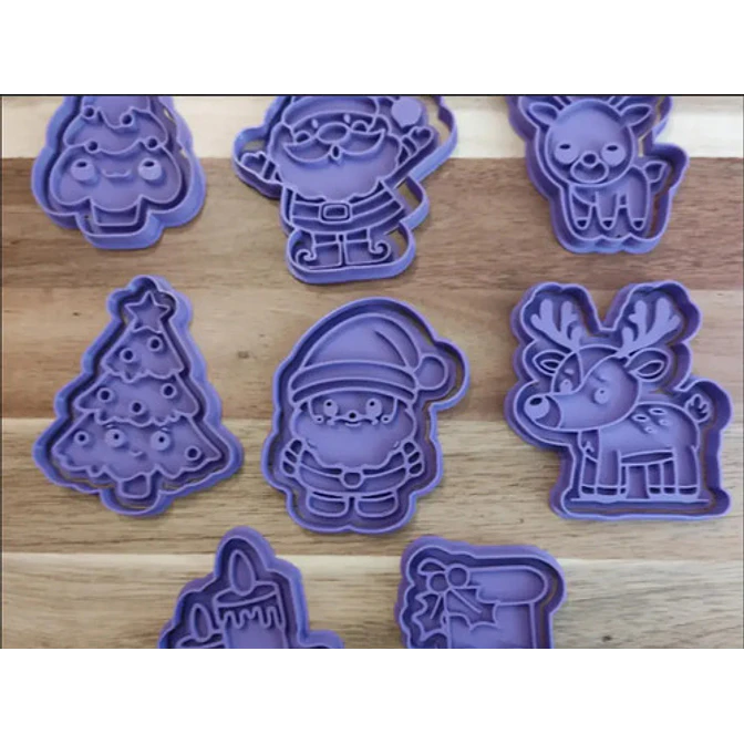 Cortadores De Galletas Navideño Kawaii (pack 8) 3