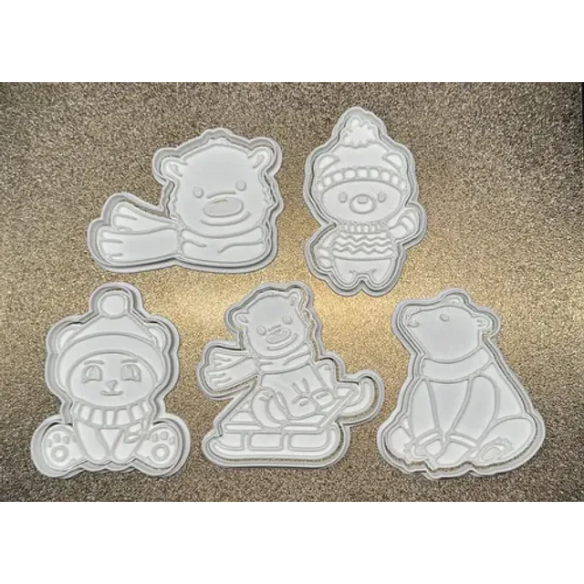Cortador De Galleta - Osos (pack 5 Un)