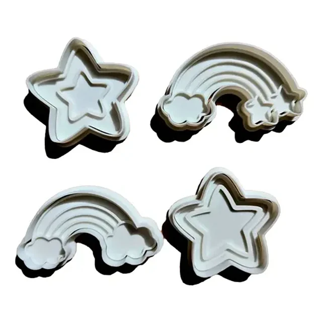 Cortador De Galletas -arcoíris Y Estrella (pack 4 Un)