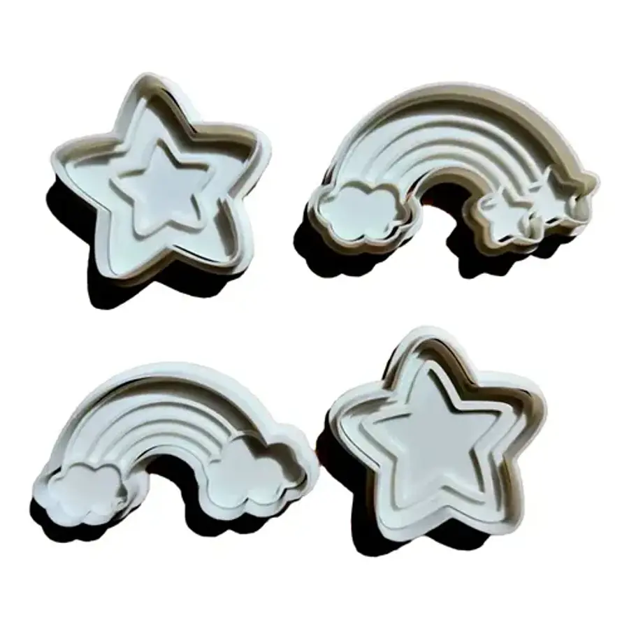 Cortador De Galletas -arcoíris Y Estrella (pack 4 Un)