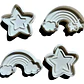 Cortador De Galletas -arcoíris Y Estrella (pack 4 Un) - Miniatura 1