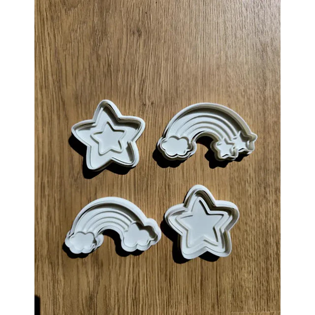Cortador De Galletas -arcoíris Y Estrella (pack 4 Un)
