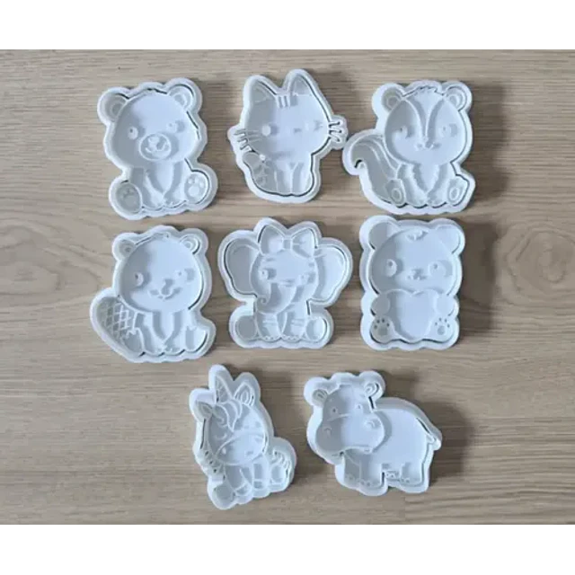 Cortador De Galletas - Animales Lindos (pack 8 Un)