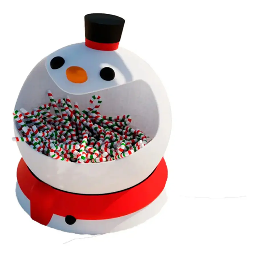 Cuenco Para Dulces Navidad - Muñeco De Nieve
