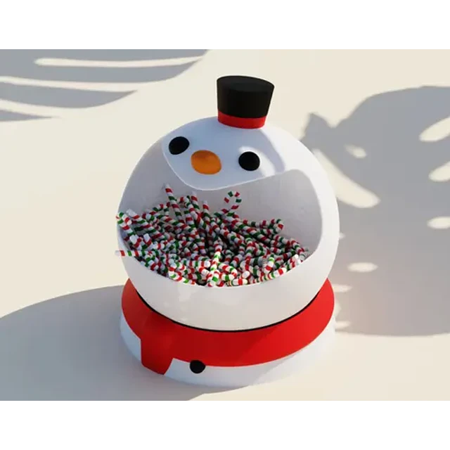 Cuenco Para Dulces Navidad - Muñeco De Nieve