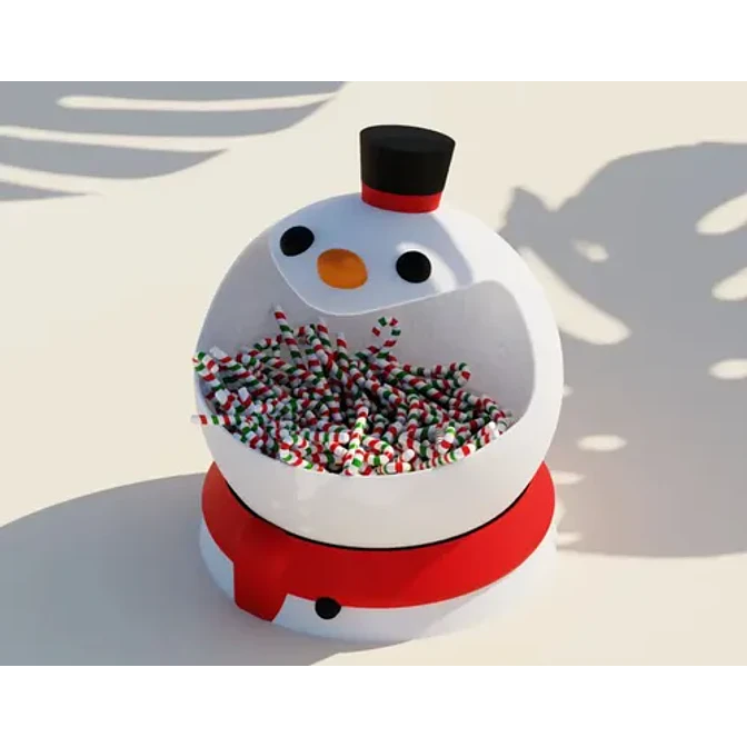 Cuenco Para Dulces Navidad - Muñeco De Nieve 2