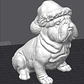 Figura - Bulldog Británico Navideño - Miniatura 4