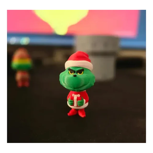 Figura Decoración- Chibi Del Grinch Navideño