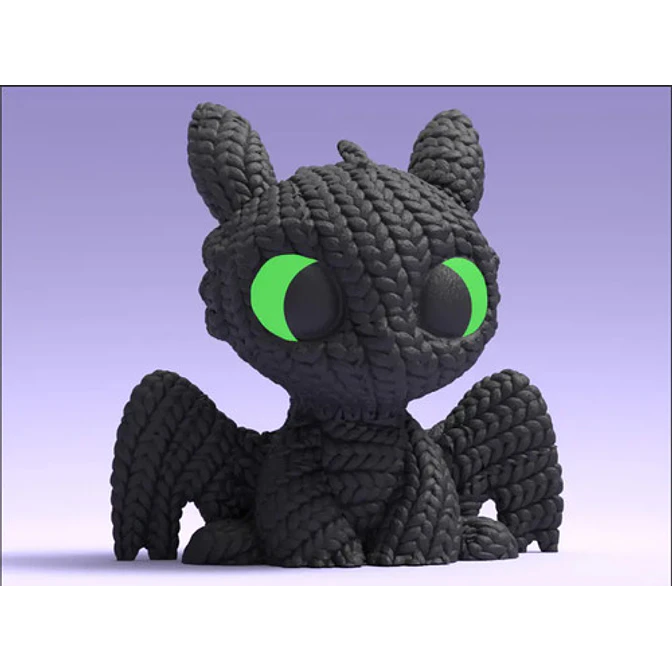 Figura - Furia Nocturna Tejida 3d 2