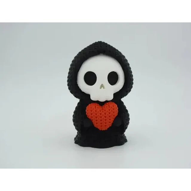 Mini Figura - Parca De Corazón Estilo Tejido