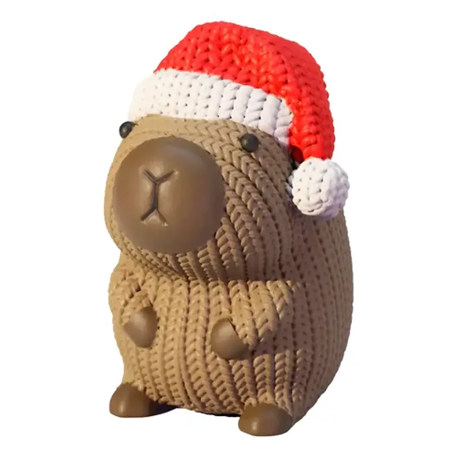Figura - Castor Cafe Navideño Tejido
