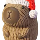 Figura - Castor Cafe Navideño Tejido - Miniatura 1