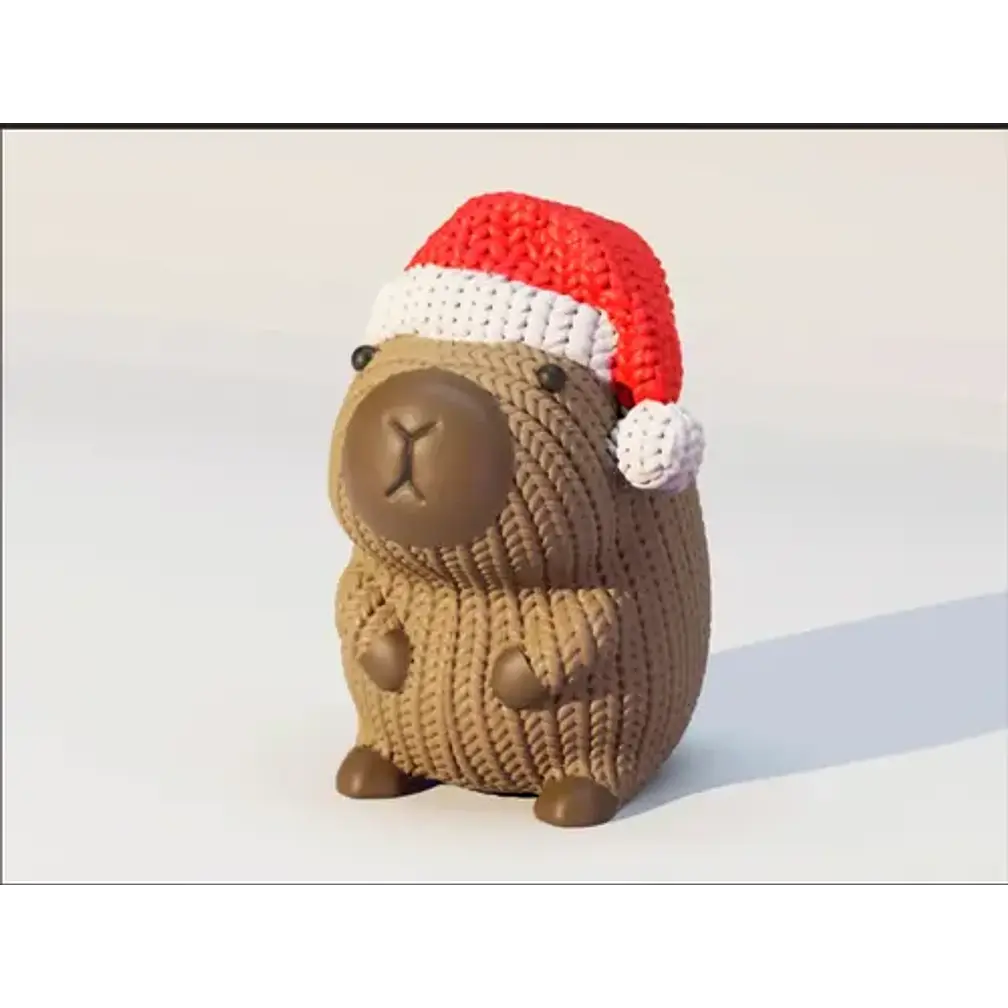Figura - Castor Cafe Navideño Tejido 2