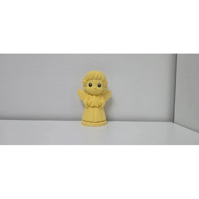 Ángel Sonriente Con Estrella Figura Navideña 2