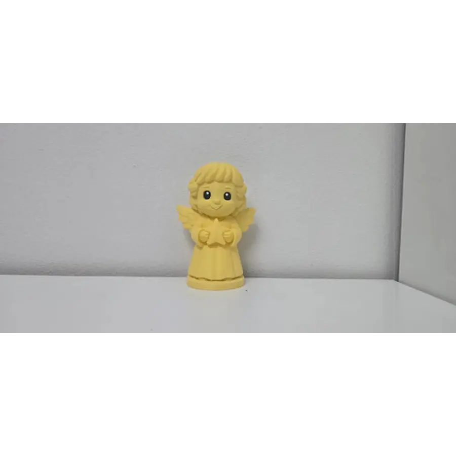 Ángel Sonriente Con Estrella Figura Navideña