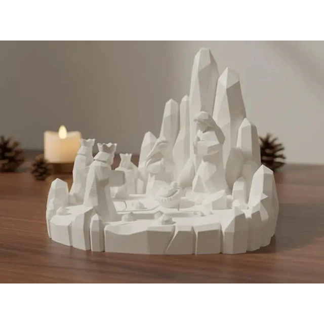 Pesebre - Moderno En Blanco
