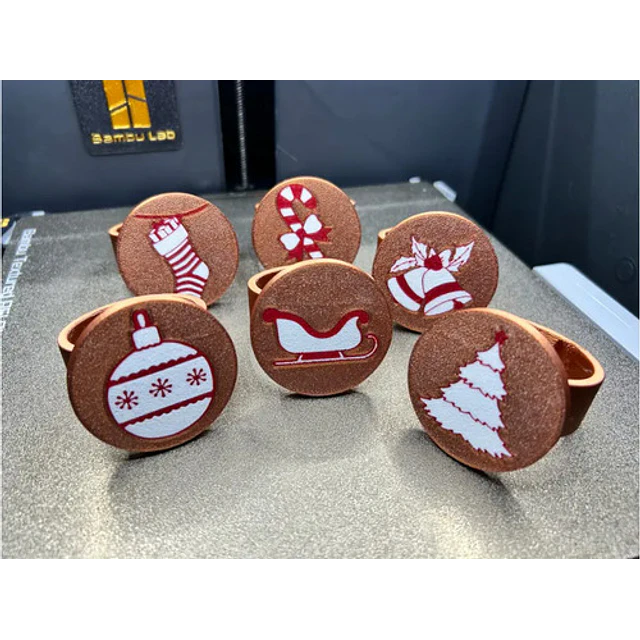 Pack De 6 Servilleteros Navideños